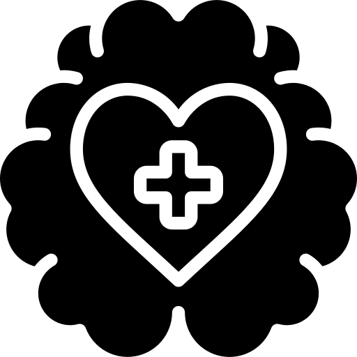 Mental health mind brain care icon