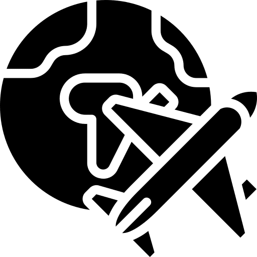 Plane world travelling tour icon