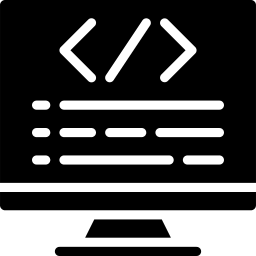 Computer digital computer coding icon