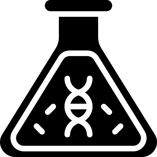 Flask dna education scientist icon