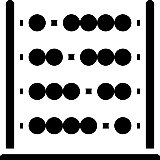 Maths count calculator abacus icon