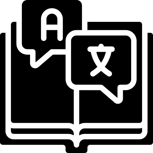 Book languages speak communications icon