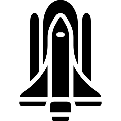 Rocket transportation rocket science icon