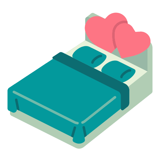 Bed romantic valentines day bed icon Bed romantic valentines day bed icon
