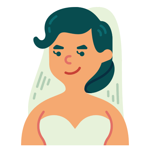 Bride wedding avatar woman icon