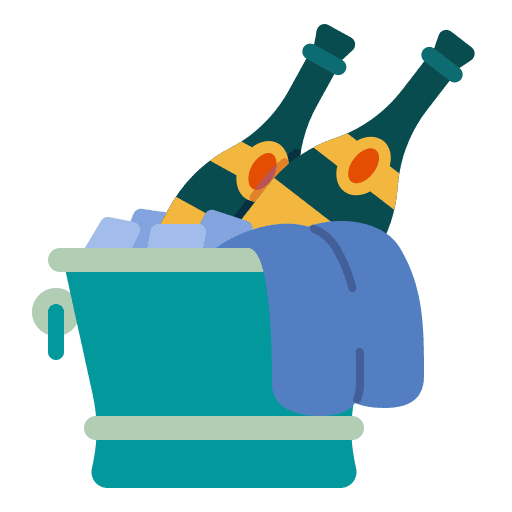 Champagne champagne food and restaurant bucket icon Champagne champagne food and restaurant bucket icon