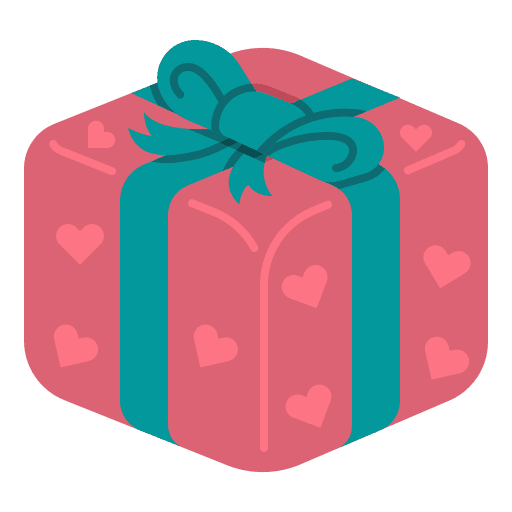 Gift romantic love and romance valentines day icon Gift romantic love and romance valentines day icon