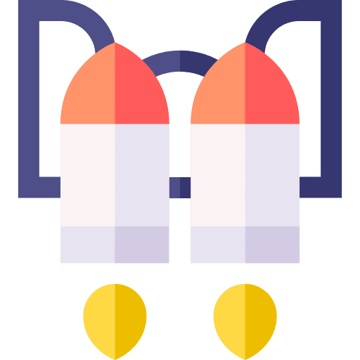 Jet pack technological device transportation icon