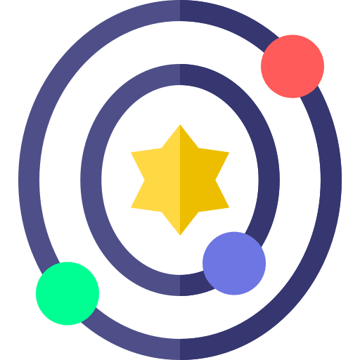 Solar system planet astronomy science icon Solar system planet astronomy science icon