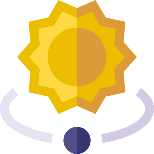Sun astronomy universe orbit icon