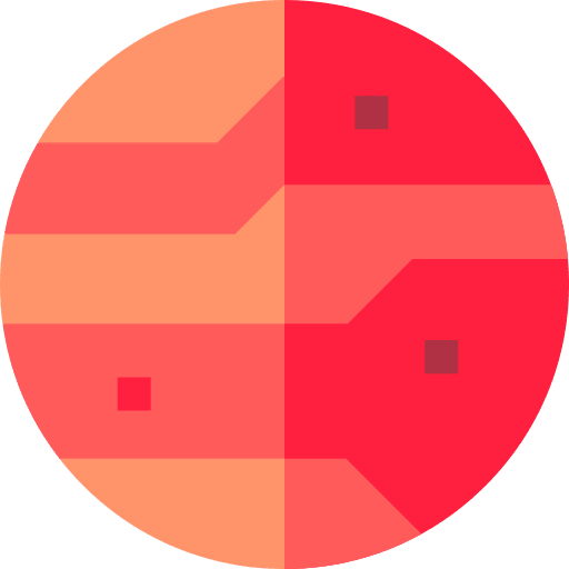 Mars solar system astronomy education icon Mars solar system astronomy education icon