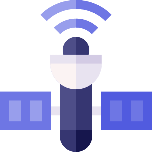 Satellite antenna technology network icon Satellite antenna technology network icon