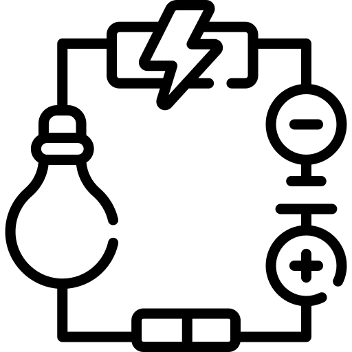 Electricity battery science electrical circuit icon
