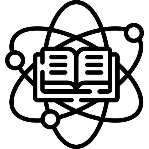 Science education atom knowledge icon