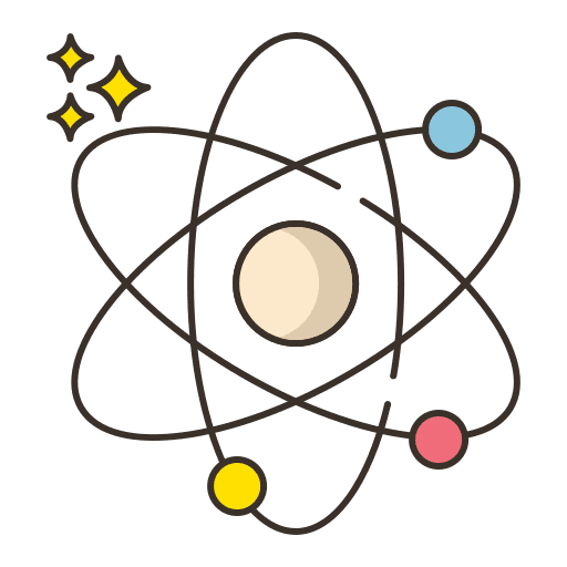 Atom energy ecology and environment atom icon