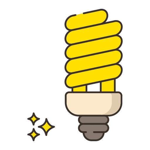 Bulb led light bulb saving icon