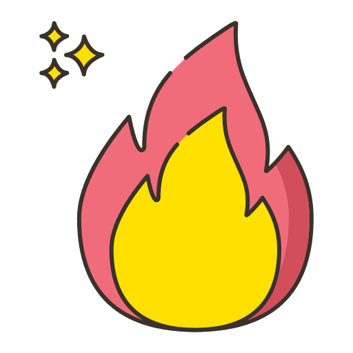 Fire fire flames burning flat icon