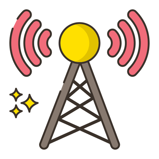 Radio waves communications voice recording radio waves icon