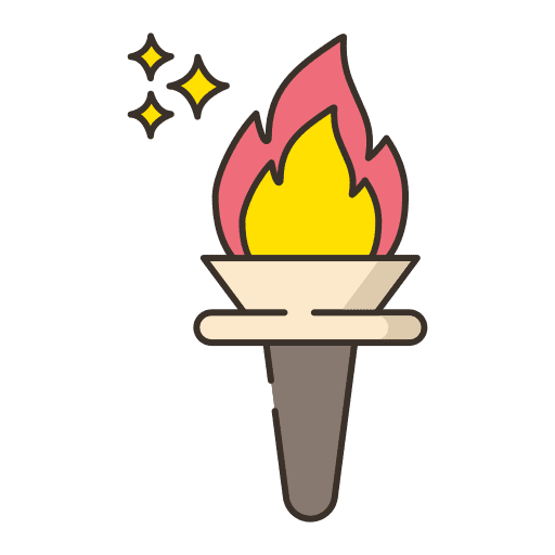 Torch cultures torches flame icon