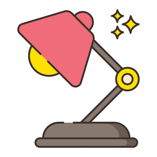 Book lamp desk workspace book icon