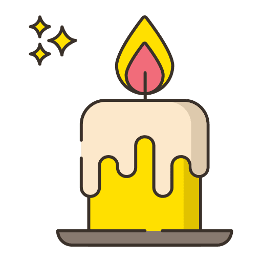 Candle electronics candle illumination icon