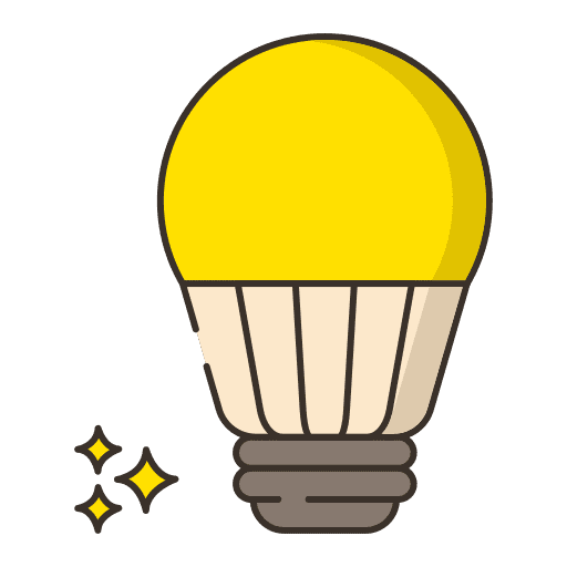 Led lamp furniture and household led bulb electronics icon