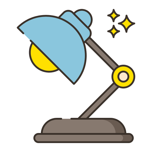Lamp reading studying light icon