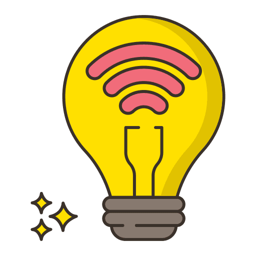 Smart light electronics brain light icon