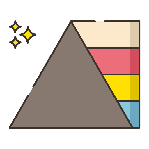 Triangular shape triangular science refraction icon