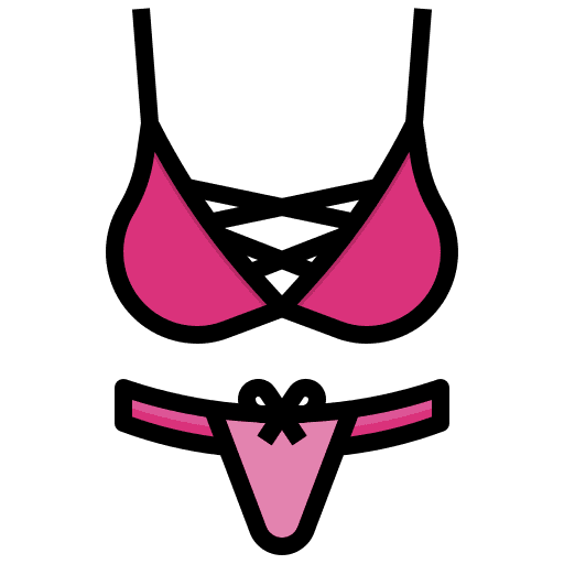 Underwear love and romance lingerie woman icon