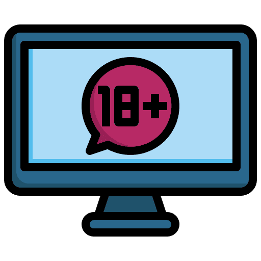 Website porn monitor screen icon
