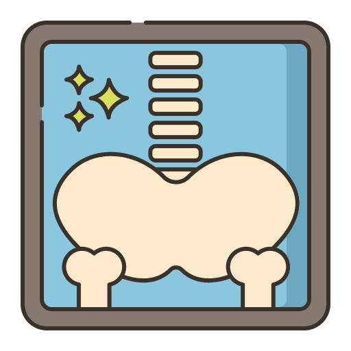 X rays broken accident fracture icon