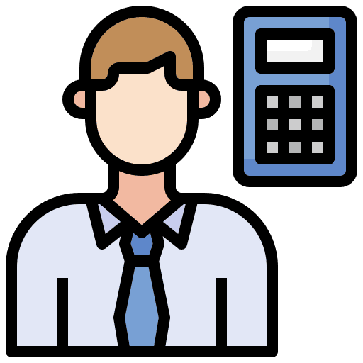 Accountant employee job professions and jobs icon