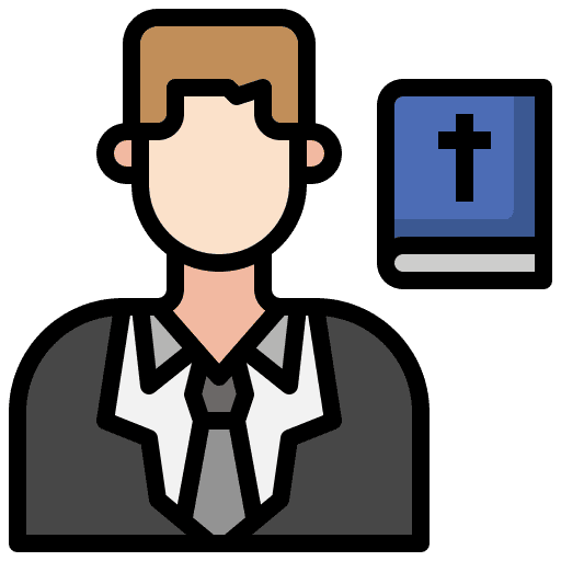 Clergyman character friar priest icon Clergyman character friar priest icon