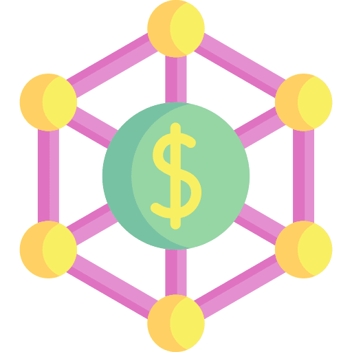 Business network price cash icon