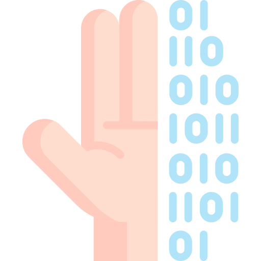 Digitalization binary code interactive multimedia icon