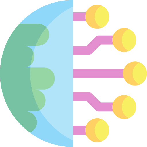 Digitalization networking web electronics icon