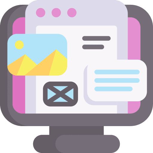 Web design monitor website design ux icon