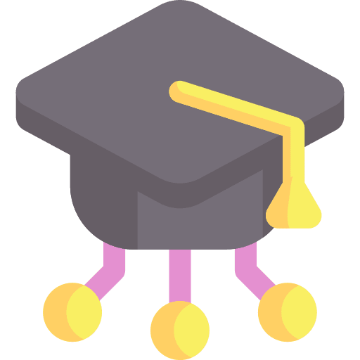 Elearning network mortarboard global icon Elearning network mortarboard global icon