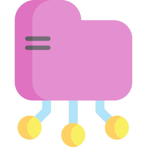 Folder network file sharing electronics icon Folder network file sharing electronics icon