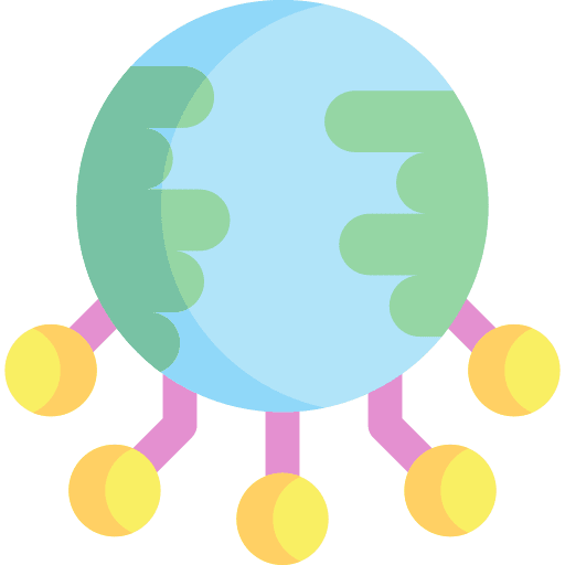Globalization digitalization internet global network icon Globalization digitalization internet global network icon