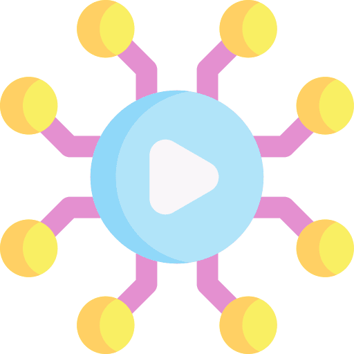 Media media player connection link icon Media media player connection link icon
