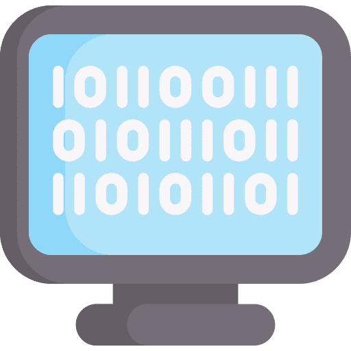 Binary code electronics seo and web binary code icon Binary code electronics seo and web binary code icon