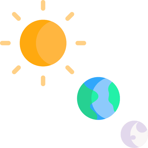 Lunar partial nature space icon