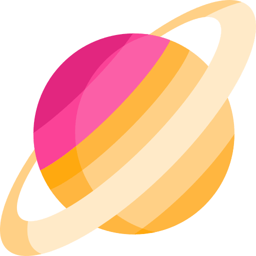 Planet orbit science astronomy icon