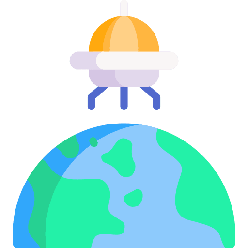 Earth ufo alien sci fi icon Earth ufo alien sci fi icon