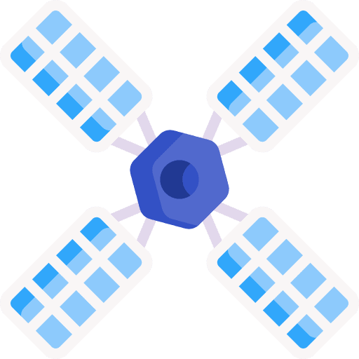 Satellite antenna communications connection icon Satellite antenna communications connection icon