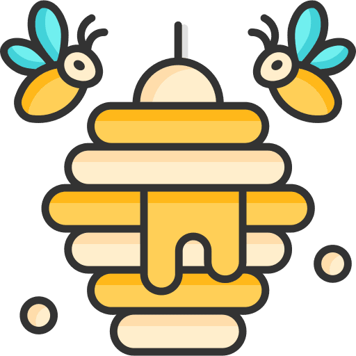 Beehive honeycomb honey animals icon