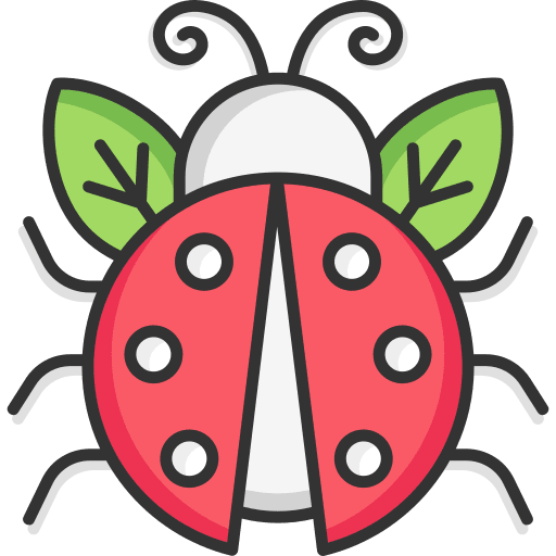 Ladybug entomology insect leaf icon Ladybug entomology insect leaf icon