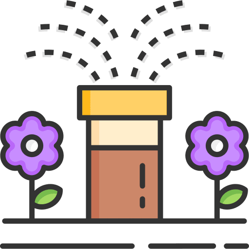Sprinkler garden farming and gardening watering icon Sprinkler garden farming and gardening watering icon